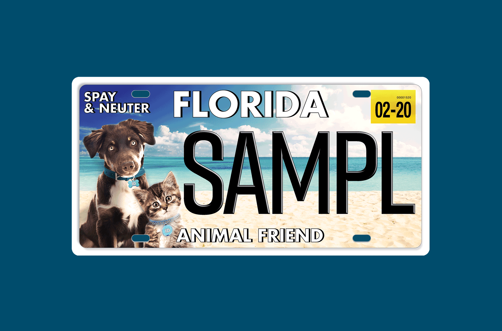 Florida Animal Friend Plate
